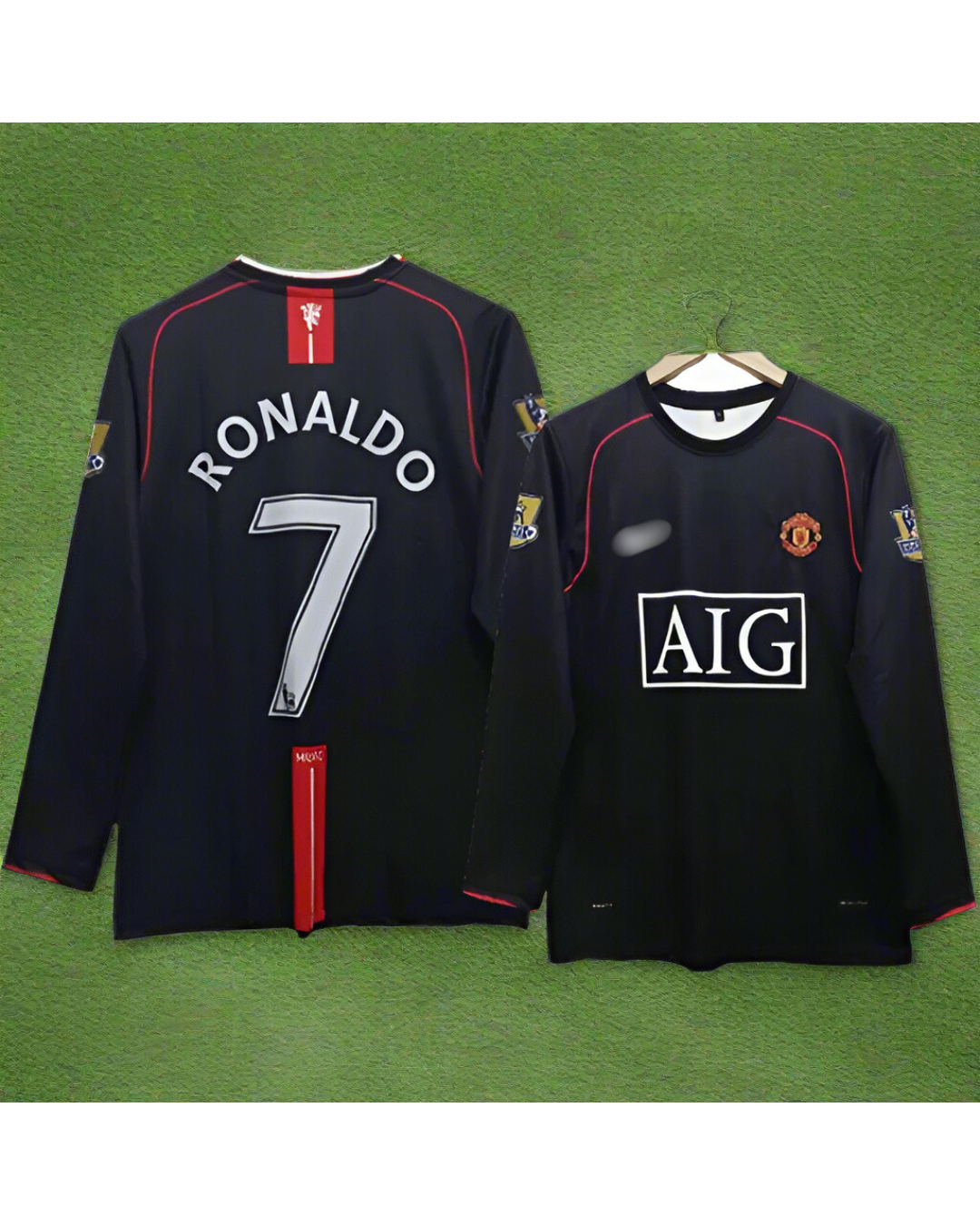 Manchester united C.Ronaldo 2007- 08 Full sleeve Black Jersey