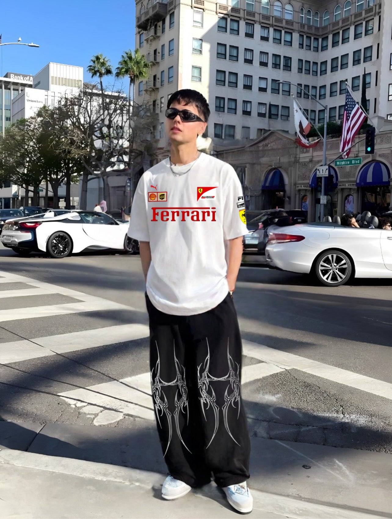 Ferrari Racing Oversized T-SHIRT | WHITE