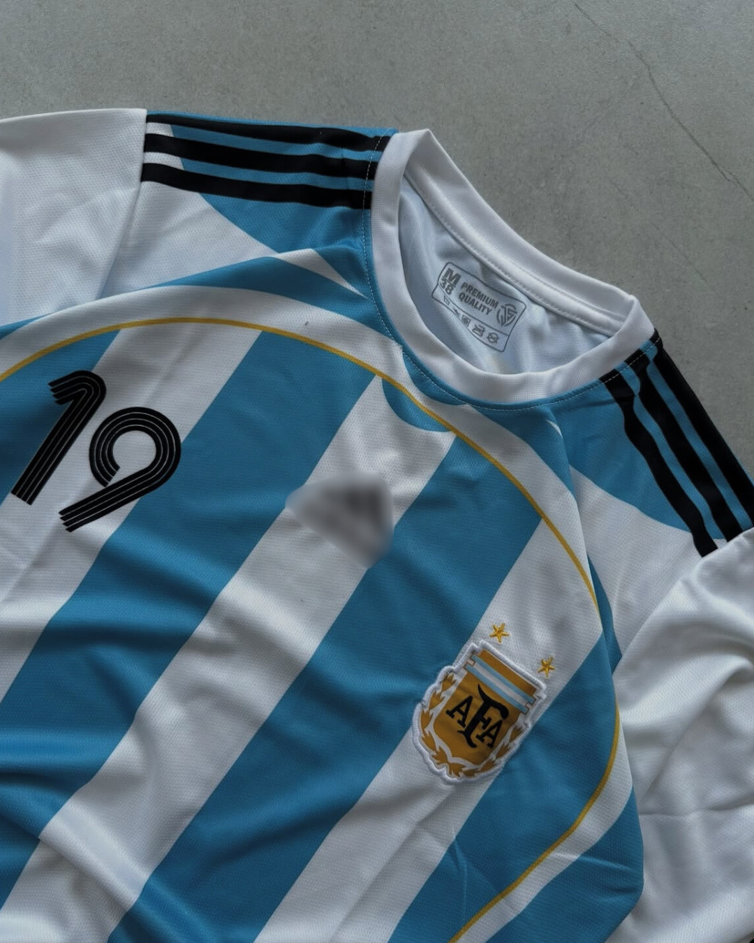 Messi Argentina 2006-07 Home Full Sleeve Jersey | White Blue