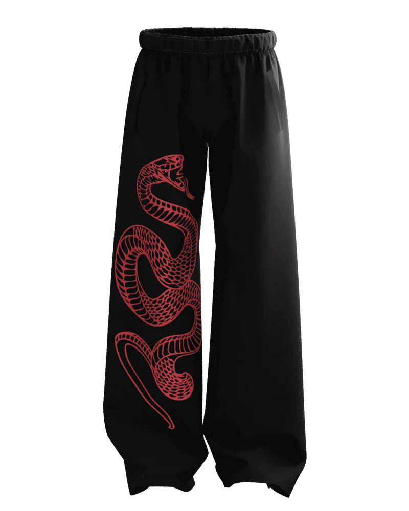 Python Unisex Straight Fit Baggy Pants