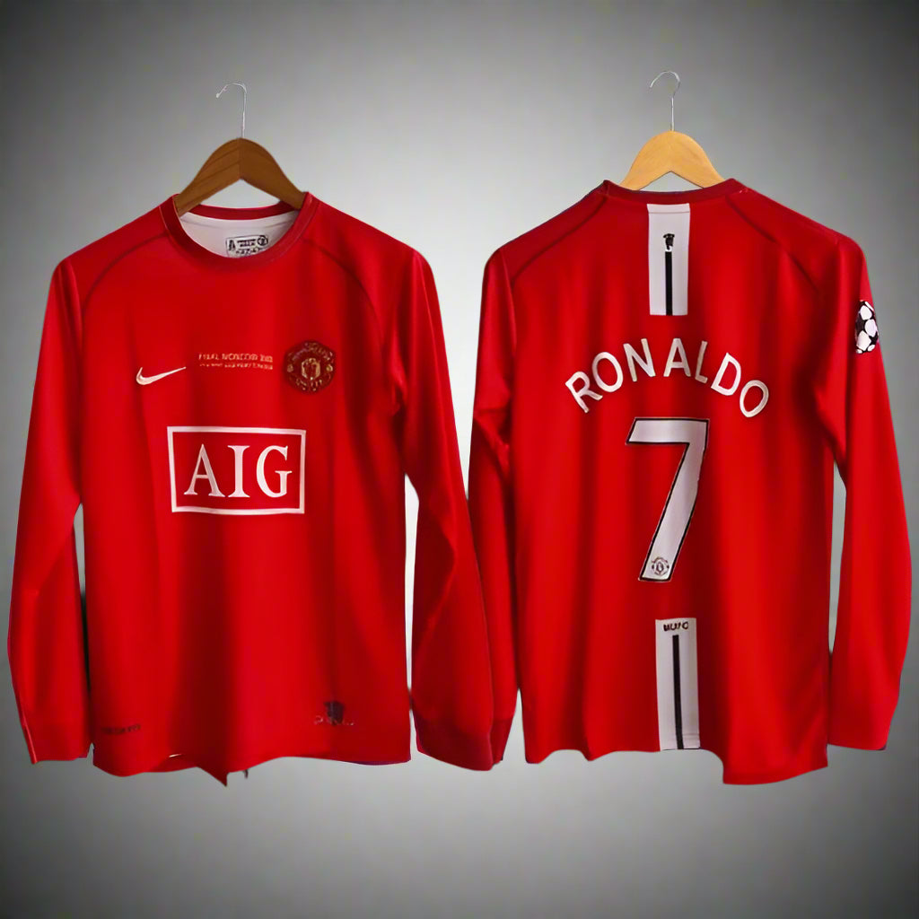 Manchester united Cristiano Ronaldo 2007- 08 Home Full sleeve RED Jersey | Retro Collection