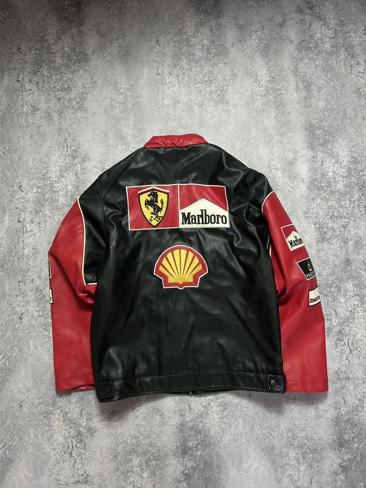 Marlboro Black & Red Leather Jacket | SLIKDRIP® Limited Drop