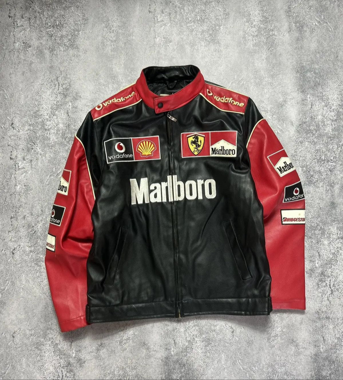Marlboro Black & Red Leather Jacket | SLIKDRIP® Limited Drop
