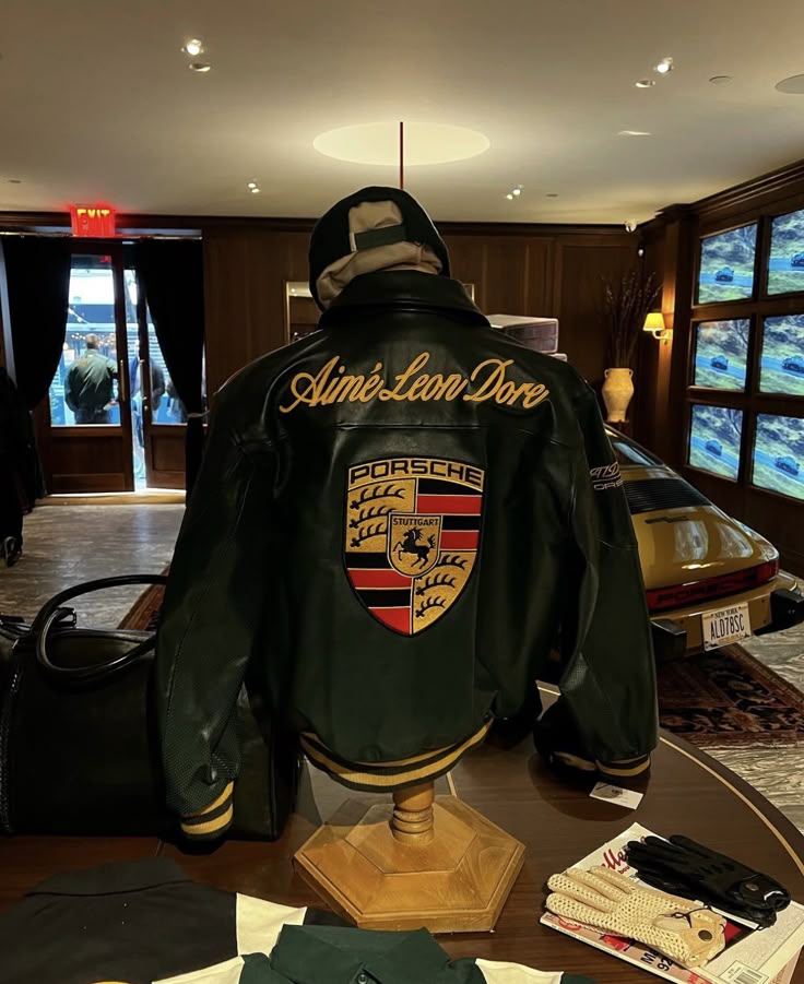 Porsche Legacy Leather Jacket – Bottle Green | SLIKDRIP® Limited Drop