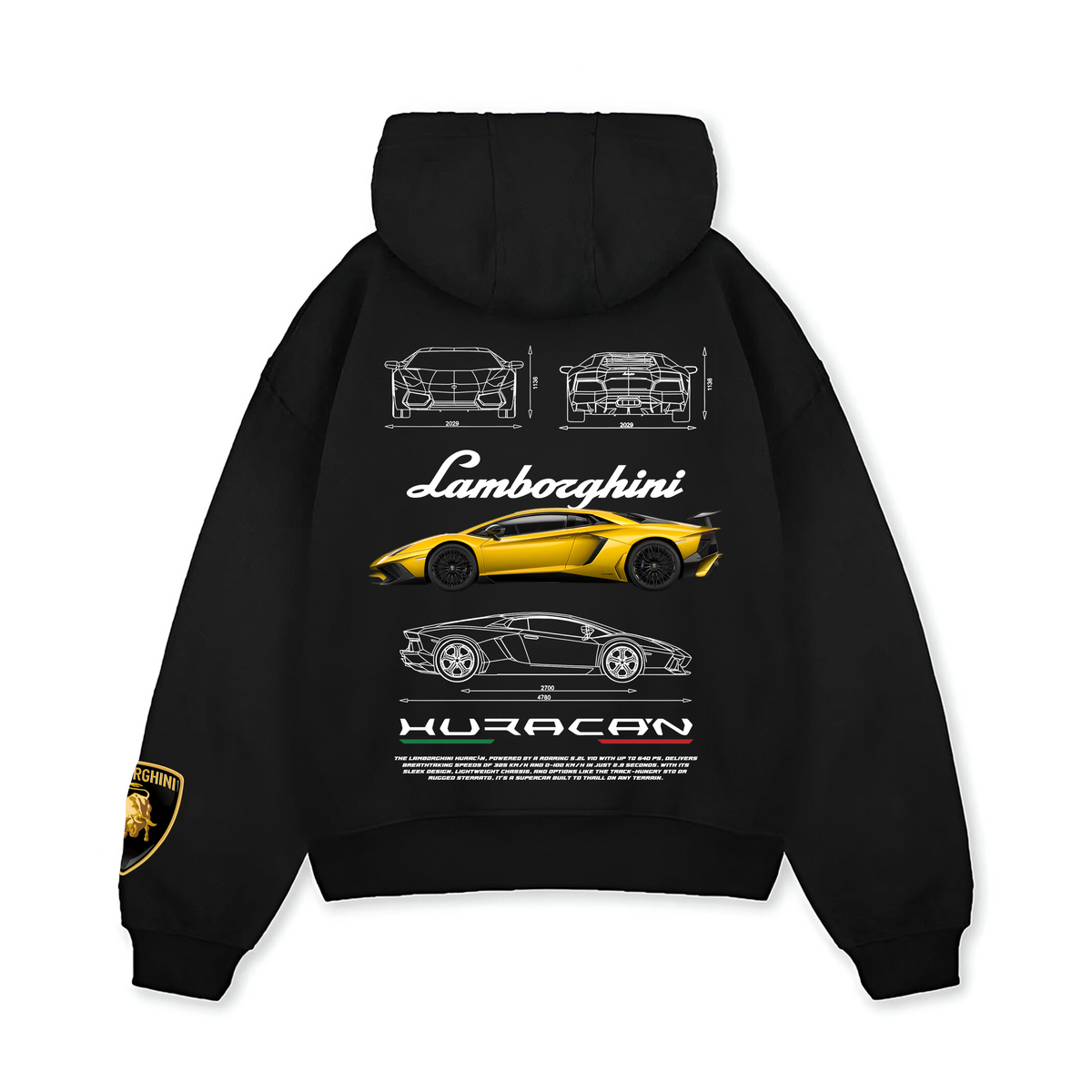 Oversized Lamborghini Huracan Hoodie
