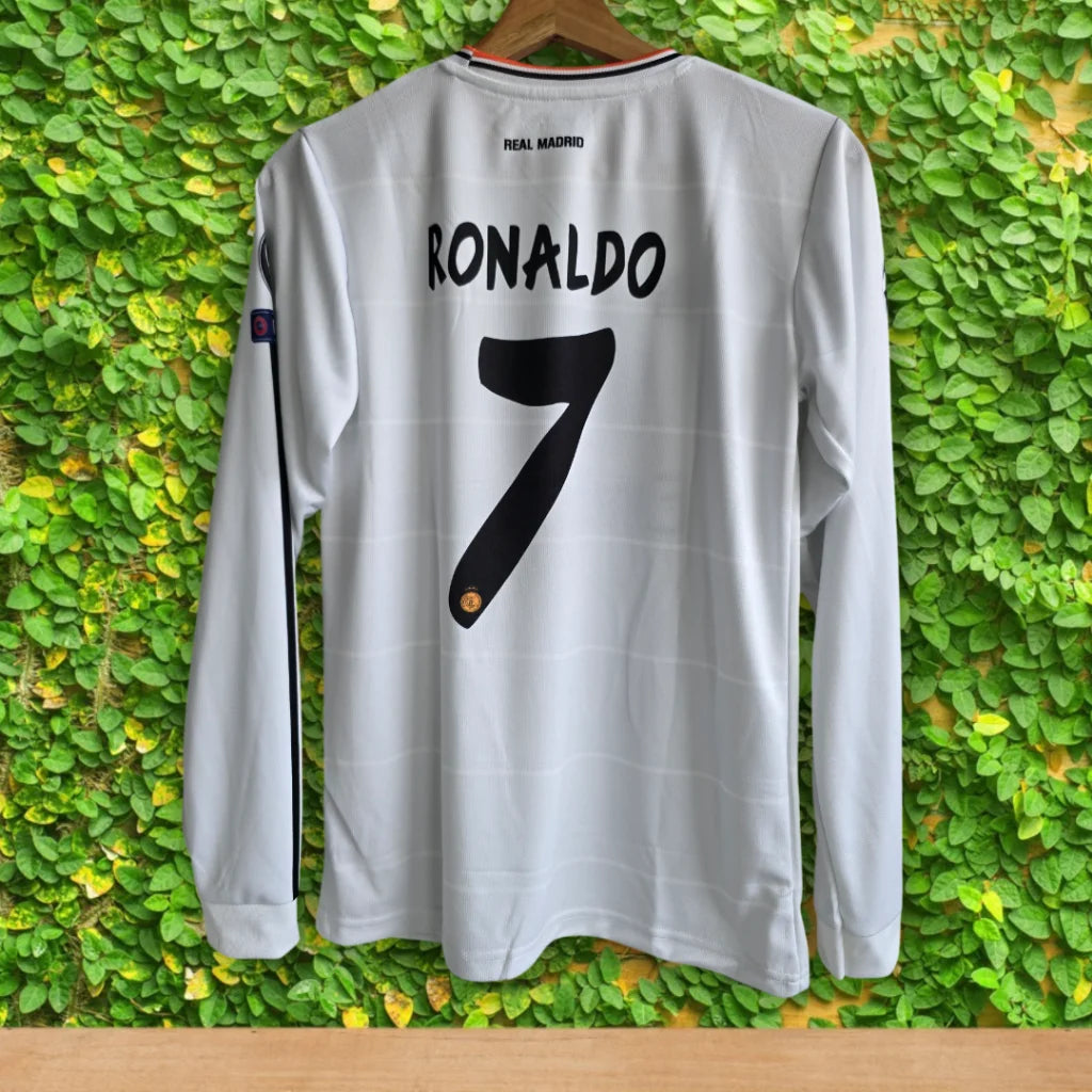 C.Ronaldo Real Madrid 2013-14 Full Sleeve Jersey | White