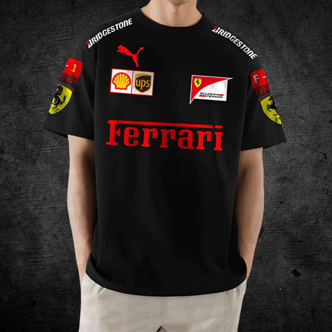 Ferrari Racing Oversized T-SHIRT | BLACK