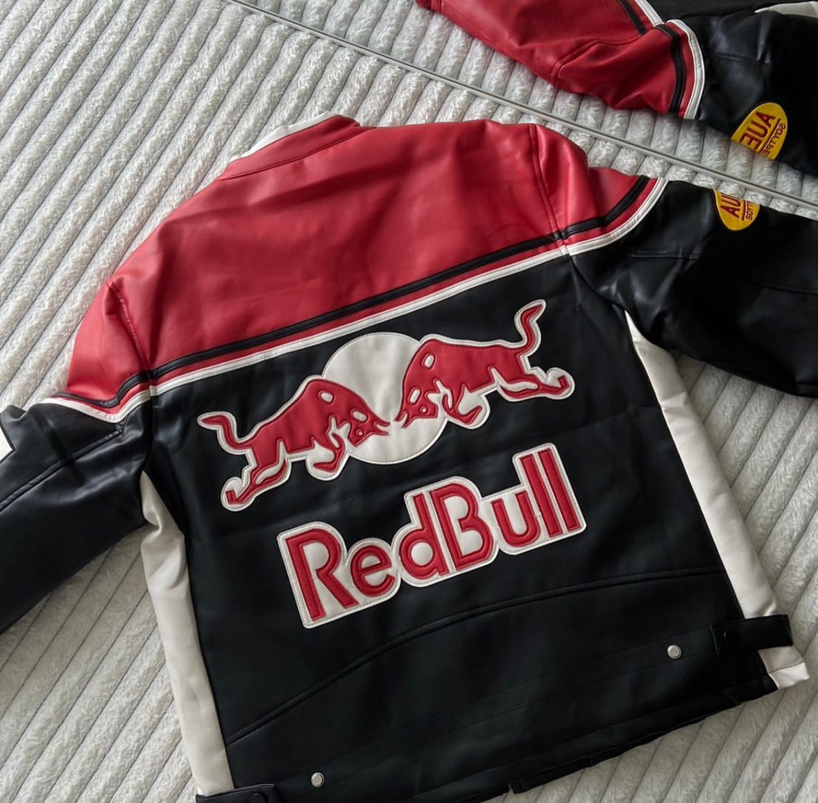 RedBull Black & Red Leather Jacket | SLIKDRIP® Limited Drop
