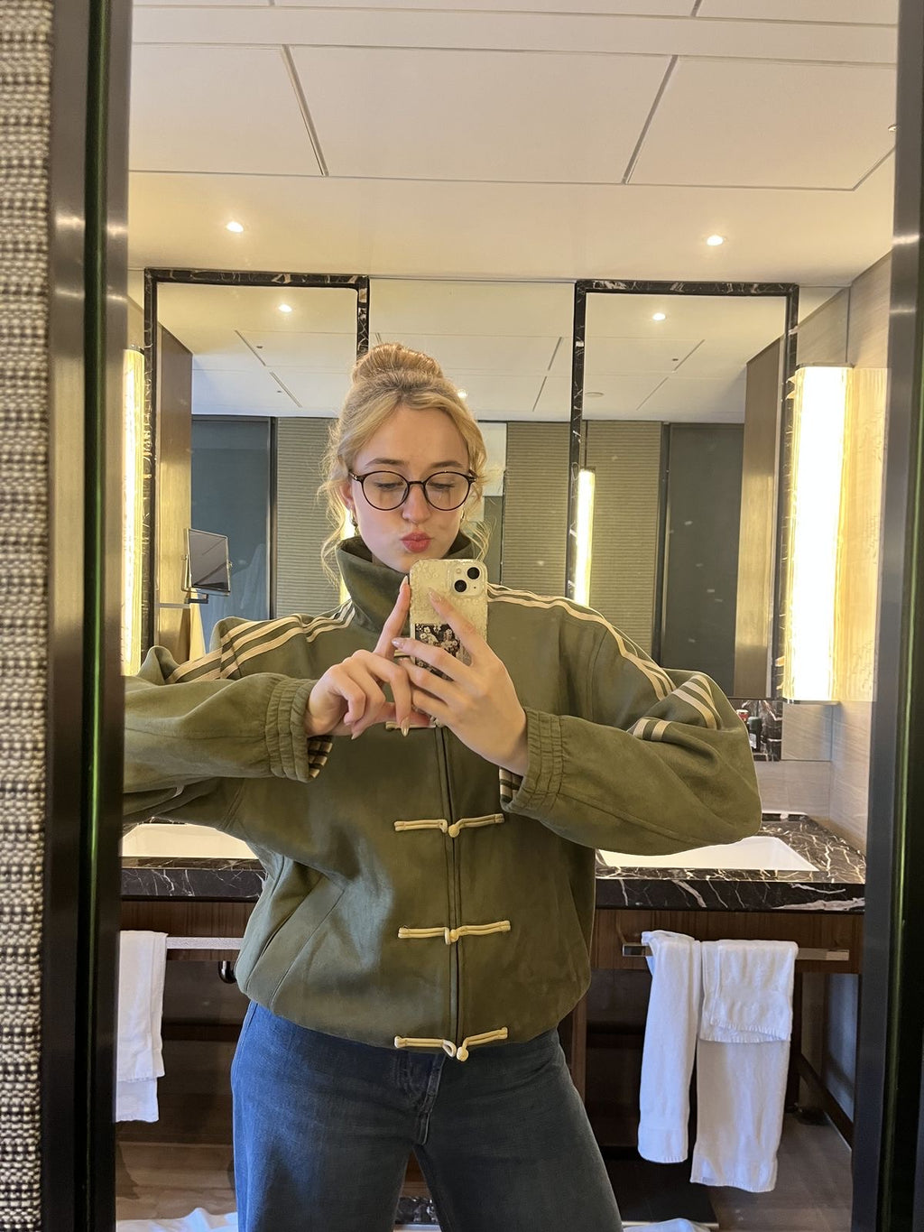 CNY-Inspired Premium Olive Green Suede Jacket