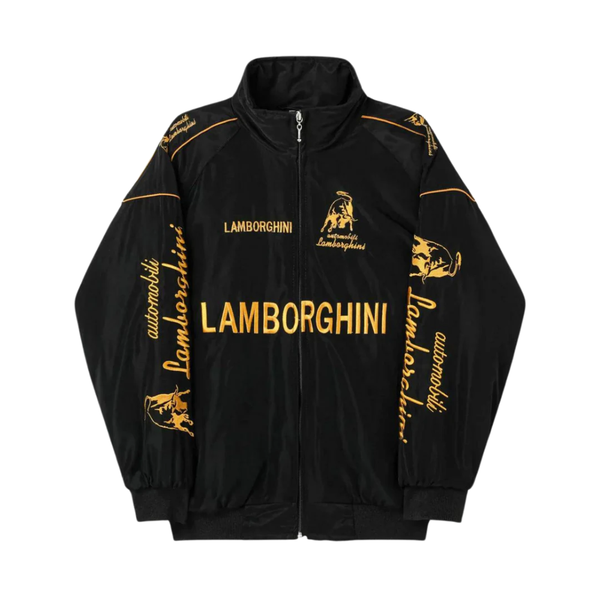 Buy Lamborghini Embroidered Black Jacket | SLIKDRIP® F1 Edition
