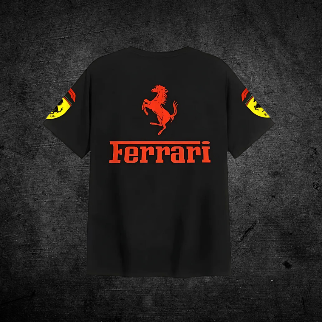 BLACK Ferrari Racing Oversized T-SHIRT