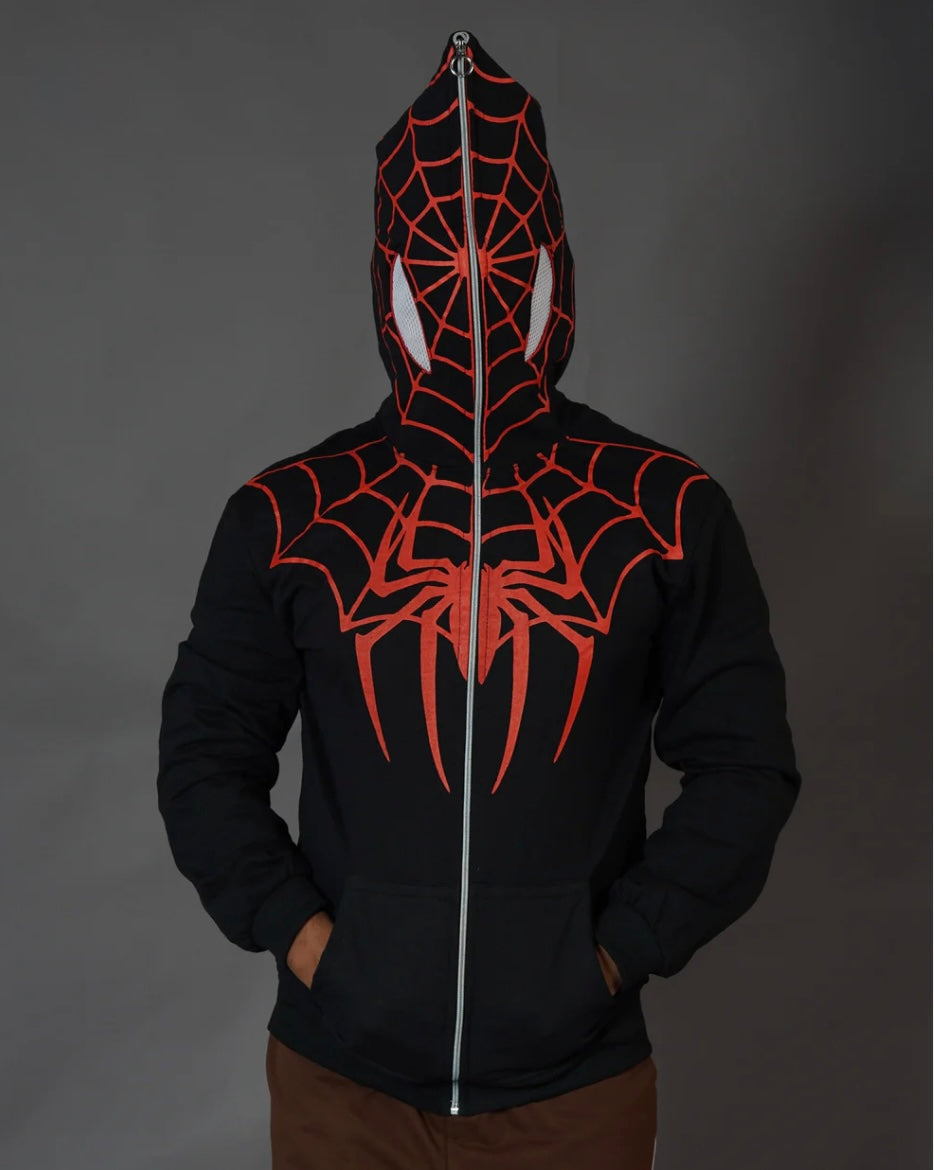 Unisex Oversized Spiderman Zipper Hoodie