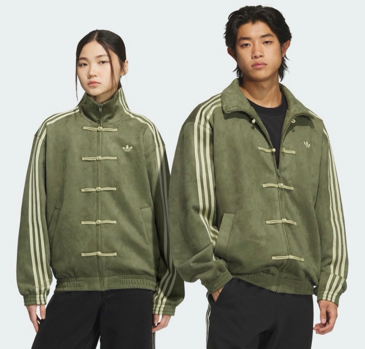 CNY-Inspired Premium Olive Green Suede Jacket