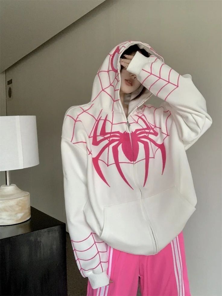 White Spiderman Hoodie