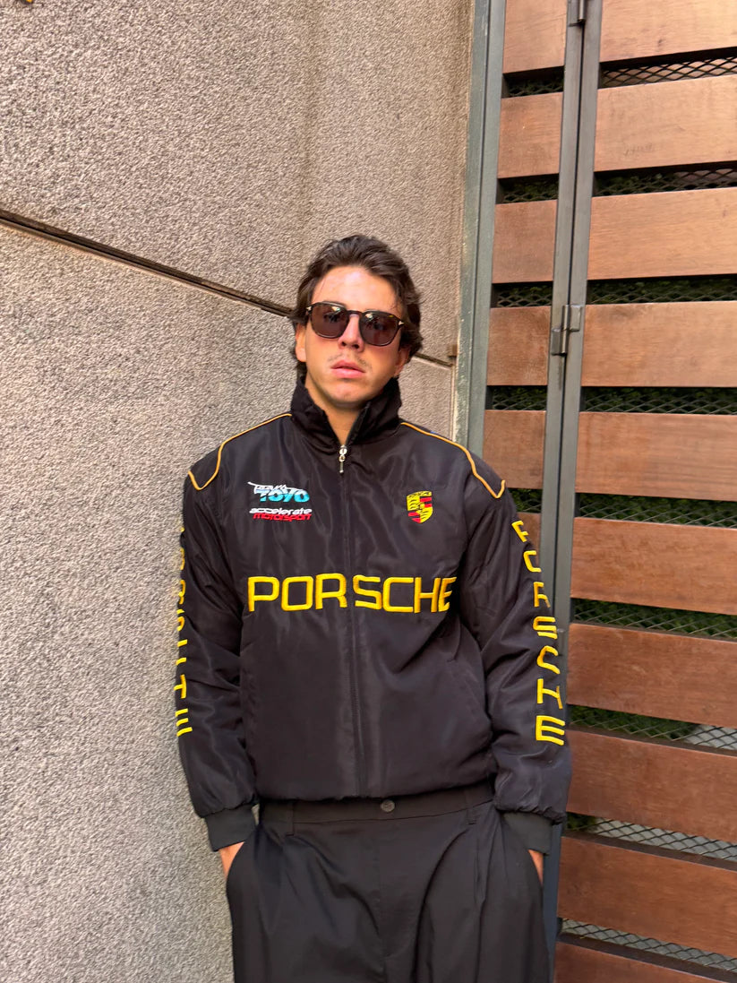 Porsche Vintage Jacket – Black | Legacy Edition