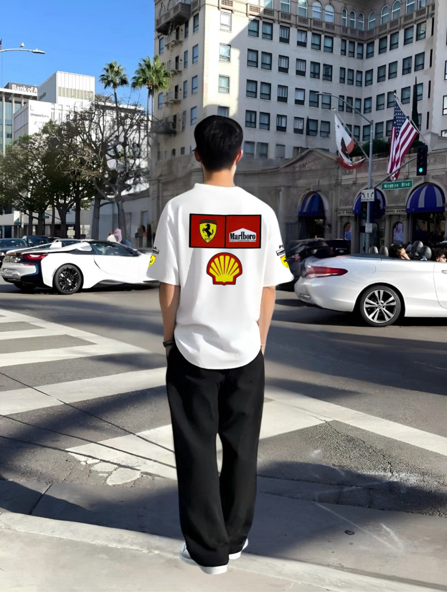 Ferrari Racing Oversized T-SHIRT | WHITE