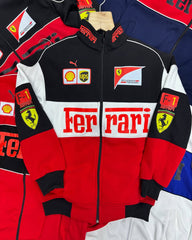 Unisex FERRARI RACING JACKET | Vintage F1 | TRI-COLOR