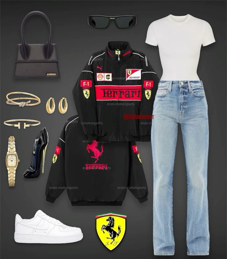 Black Ferrari Jacket | Ultra-Limited | SLIKDRIP® F1 Edition