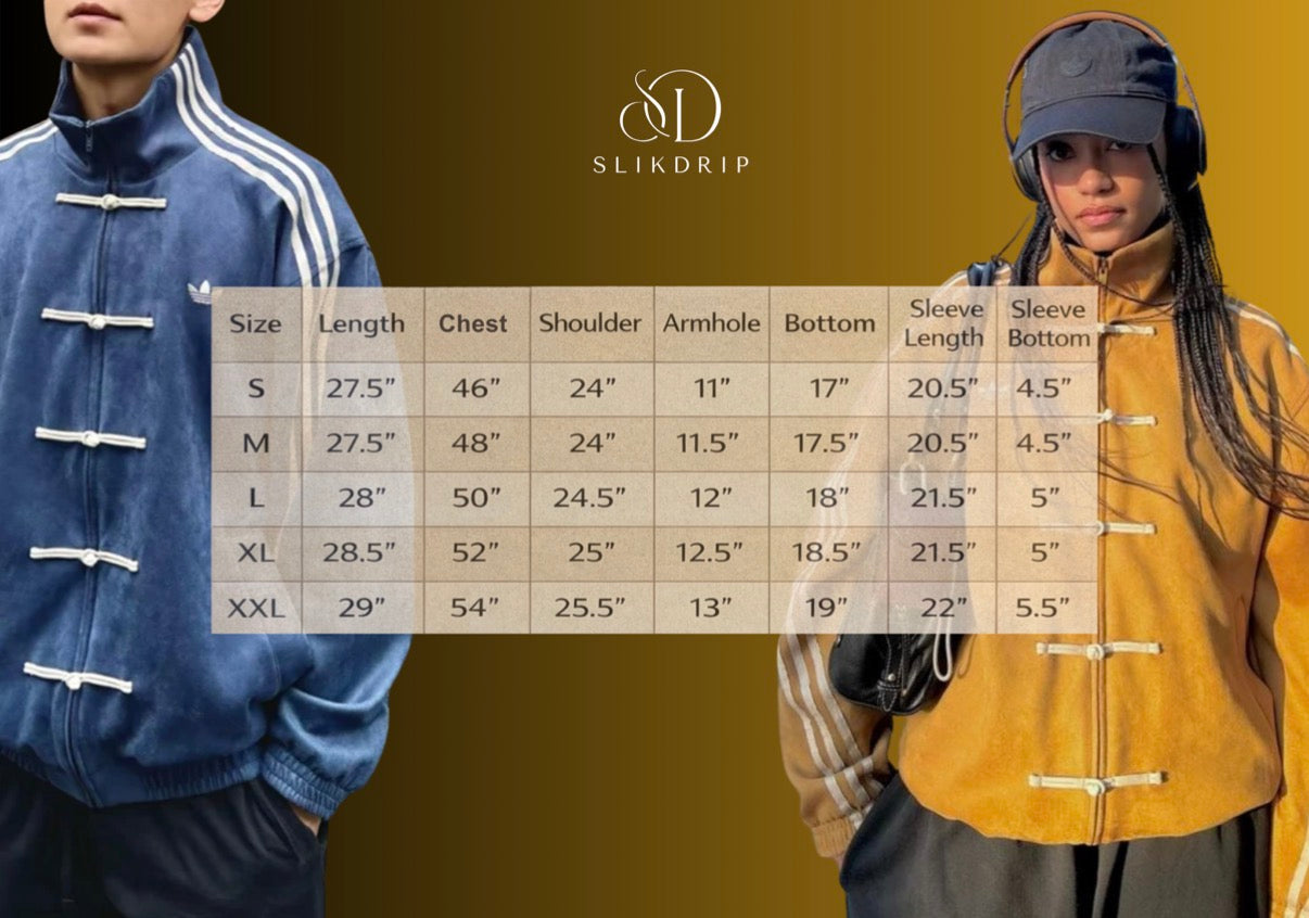 CNY-Inspired Premium Navy Blue Suede Jacket