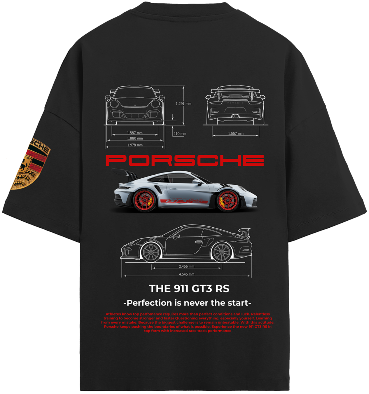 Oversized Porsche 911 T-shirt