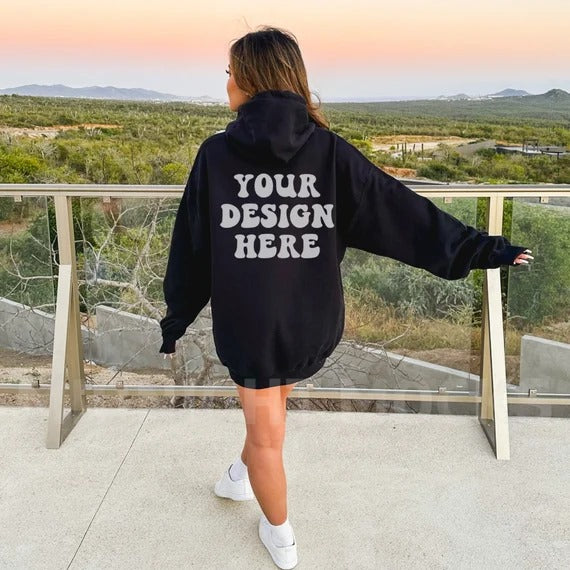 Oversized Custom Hoodie BLACK