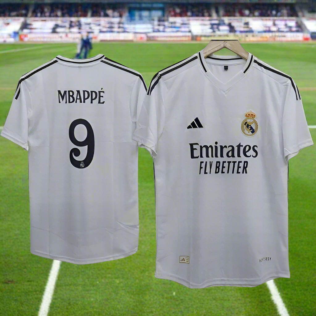 Real Madrid 2024-25 Mbappe Home Jersey | Half Sleeve