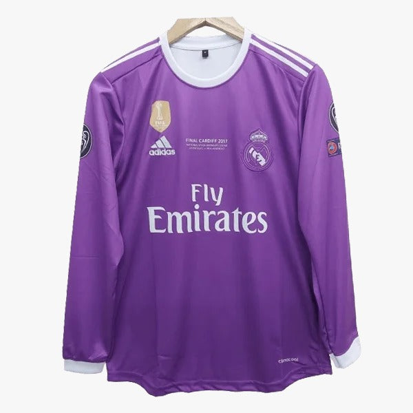 Real madrid CR7 2016-17 Purple Full sleeve Jersey | Embroidery