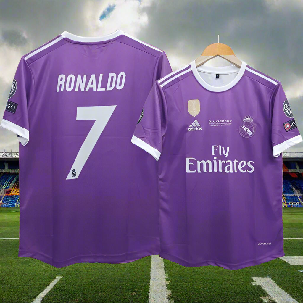 Real madrid CR7 2016-17 Purple Jersey | Retro Collection | Half Sleeve