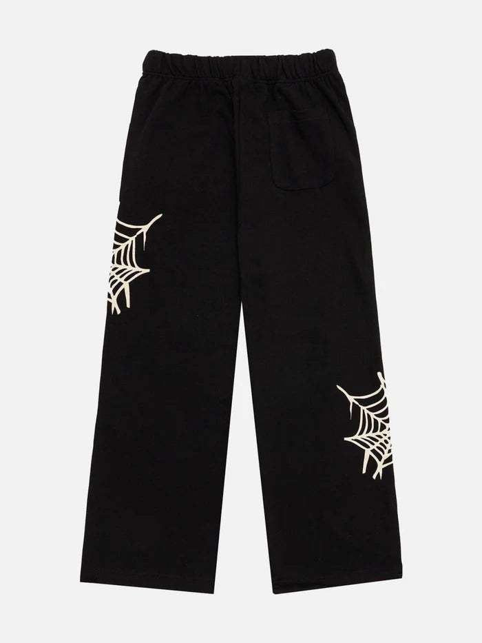 Spider Web Pants | BLACK