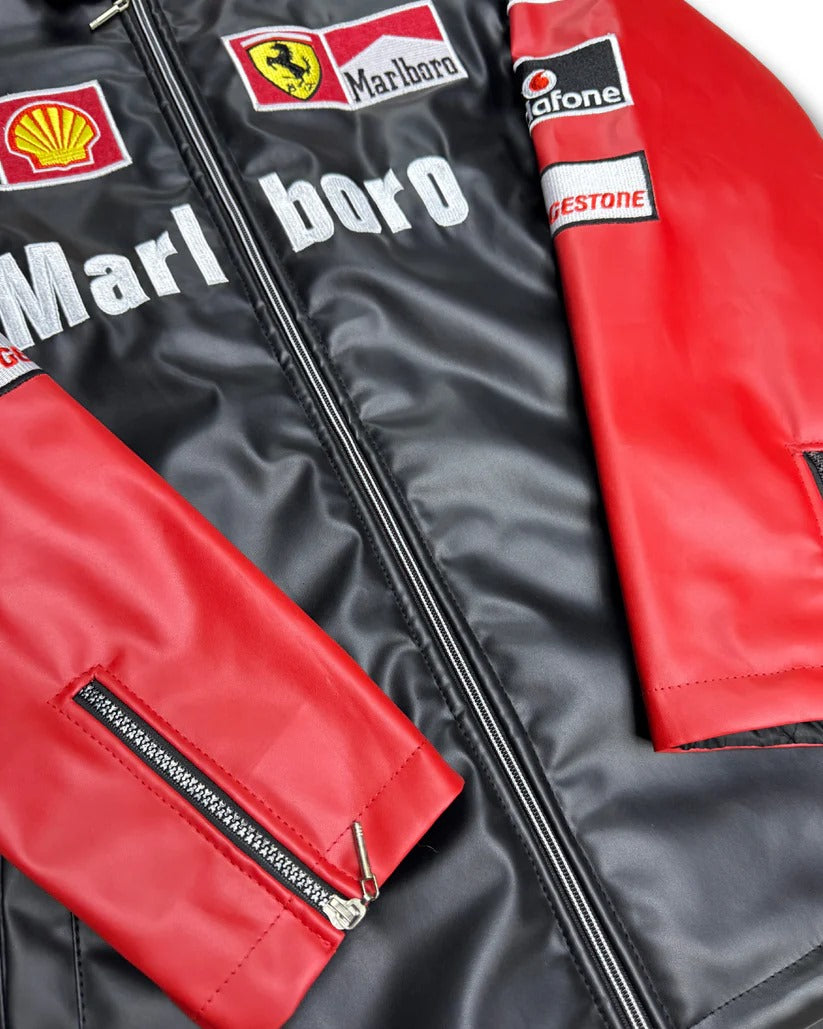 MARBORO Special Edition LEATHER Jacket | BLACK RED