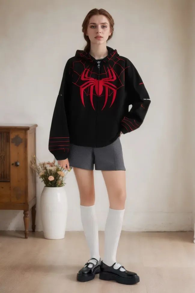 Black Spiderman Hoodie