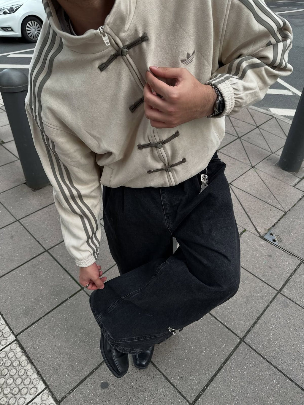 CNY-Inspired Premium Off White Suede Jacket