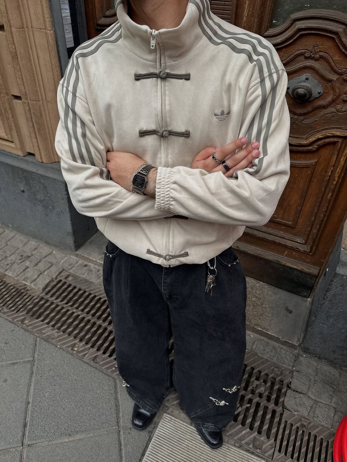 CNY-Inspired Premium Off White Suede Jacket