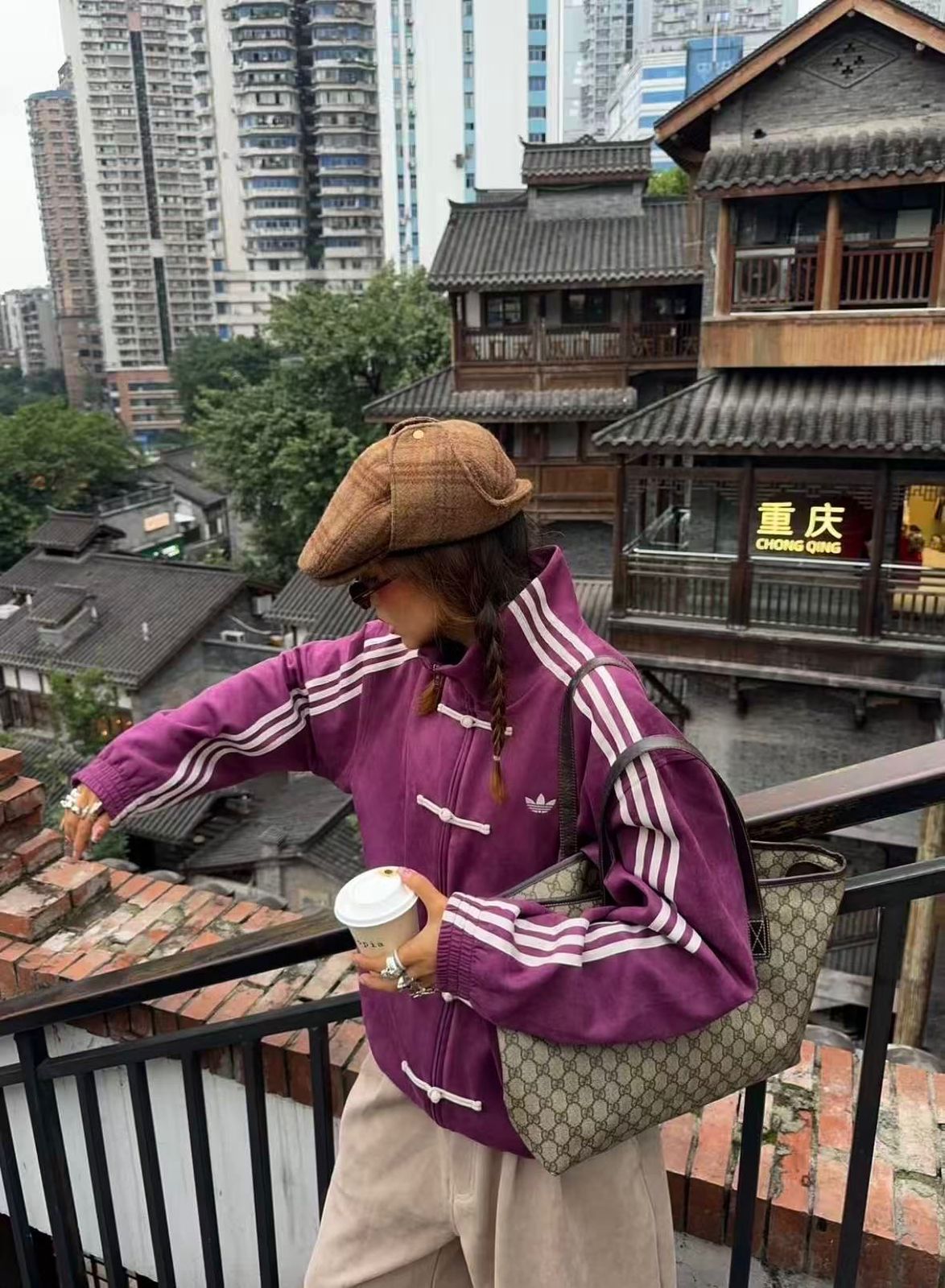 CNY-Inspired Premium Purple Suede Jacket