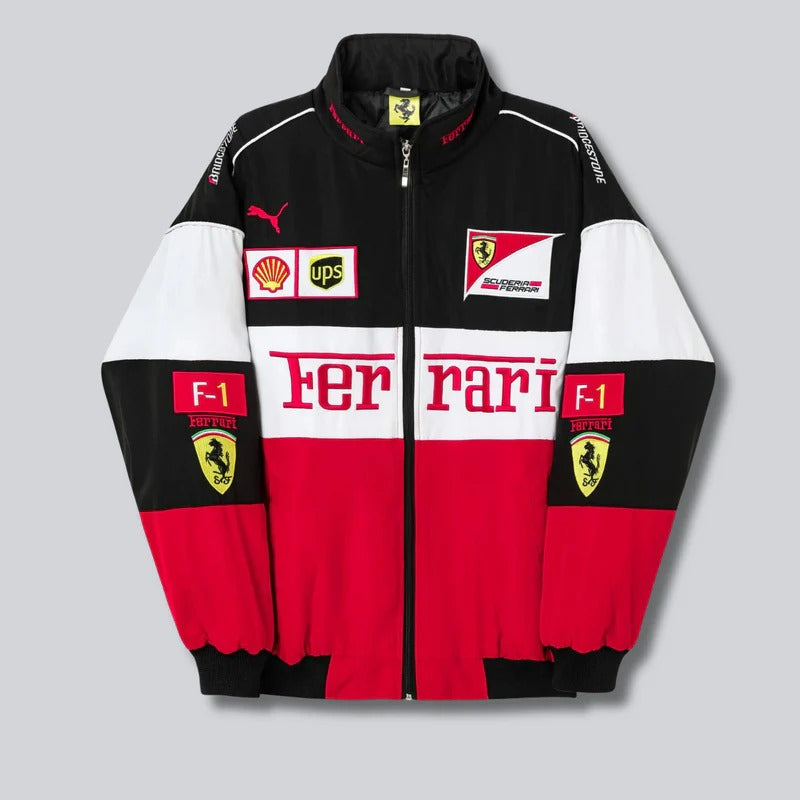 FERRARI RACING PUFFER JACKET | TRI-COLOR