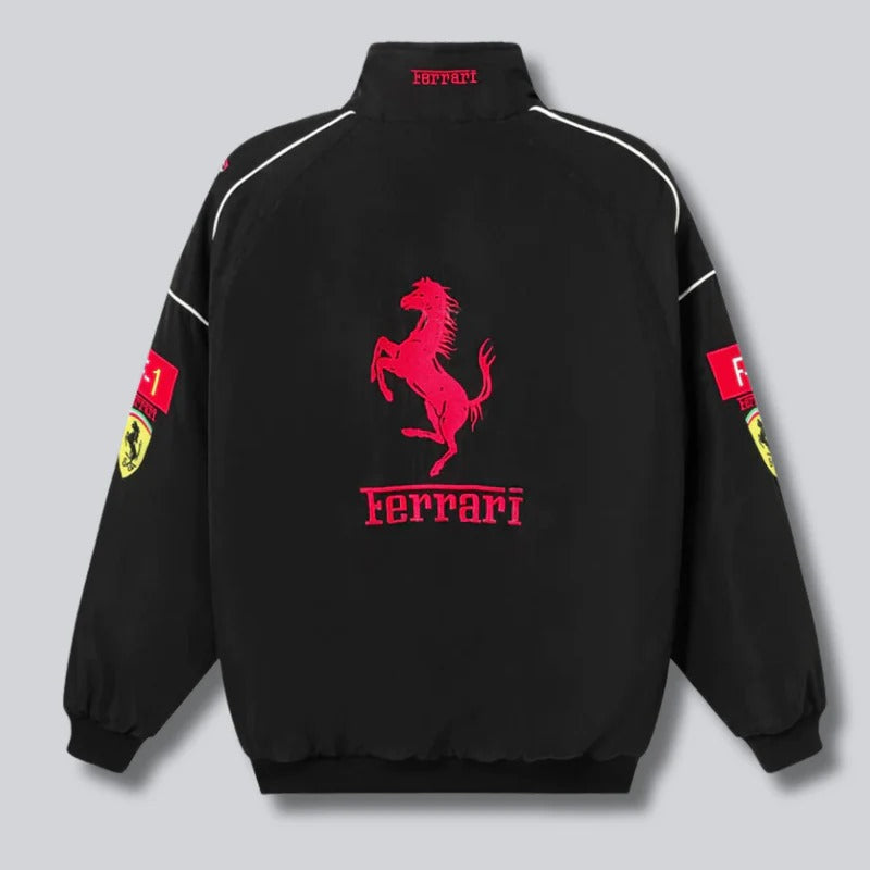 Unisex FERRARI RACING JACKET | Vintage F1 | BLACK