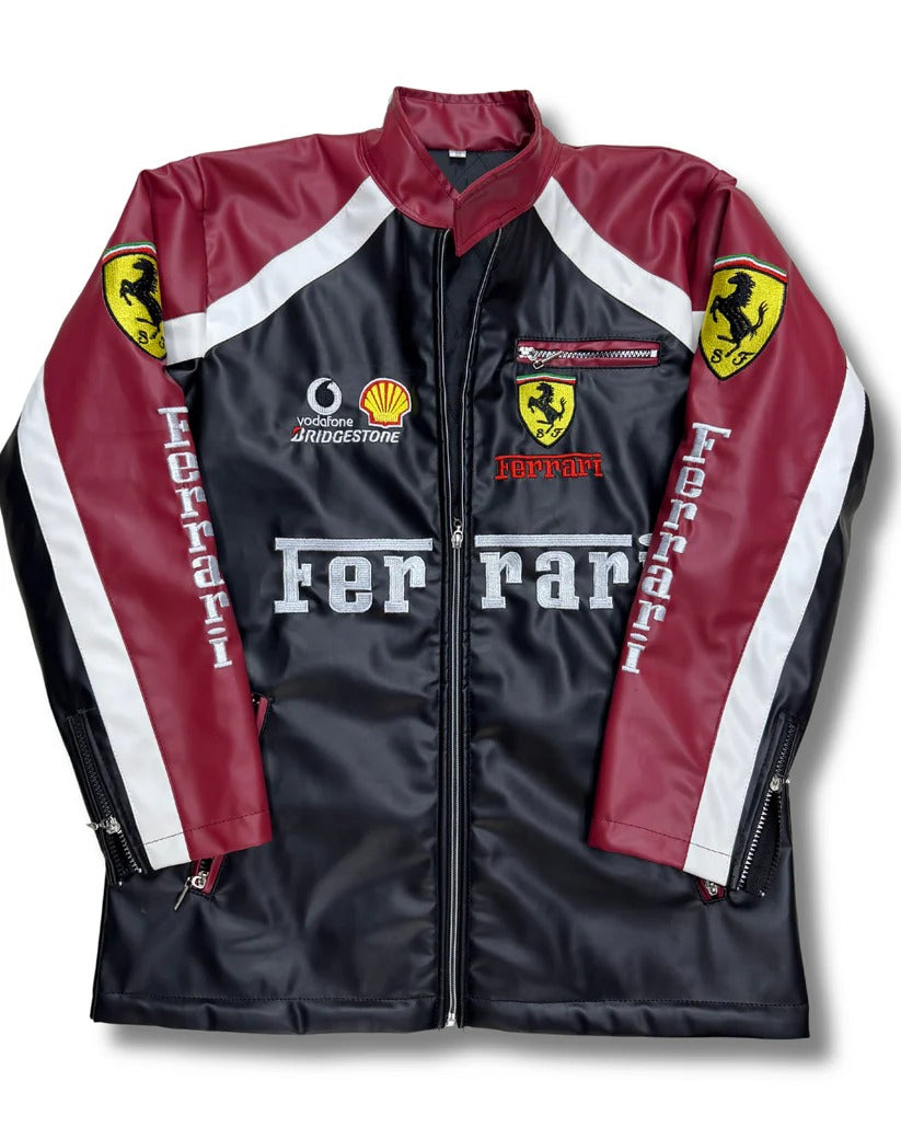 Ferrari Special Edition LEATHER Jacket | BLACK RED