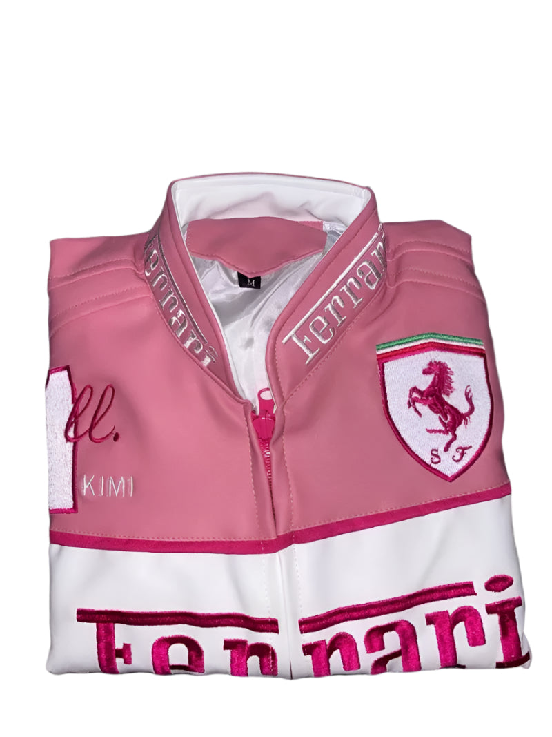 Ferrari Special Edition LEATHER Jacket | PINK