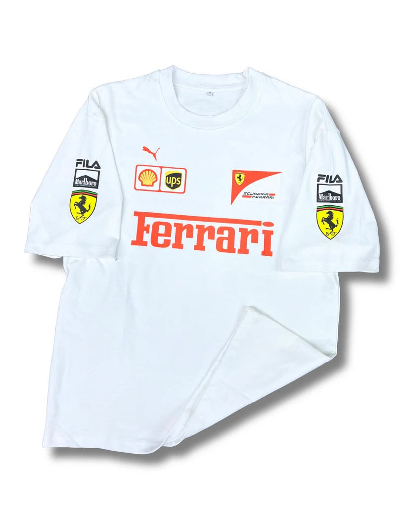 Ferrari Racing Oversized T-SHIRT | WHITE