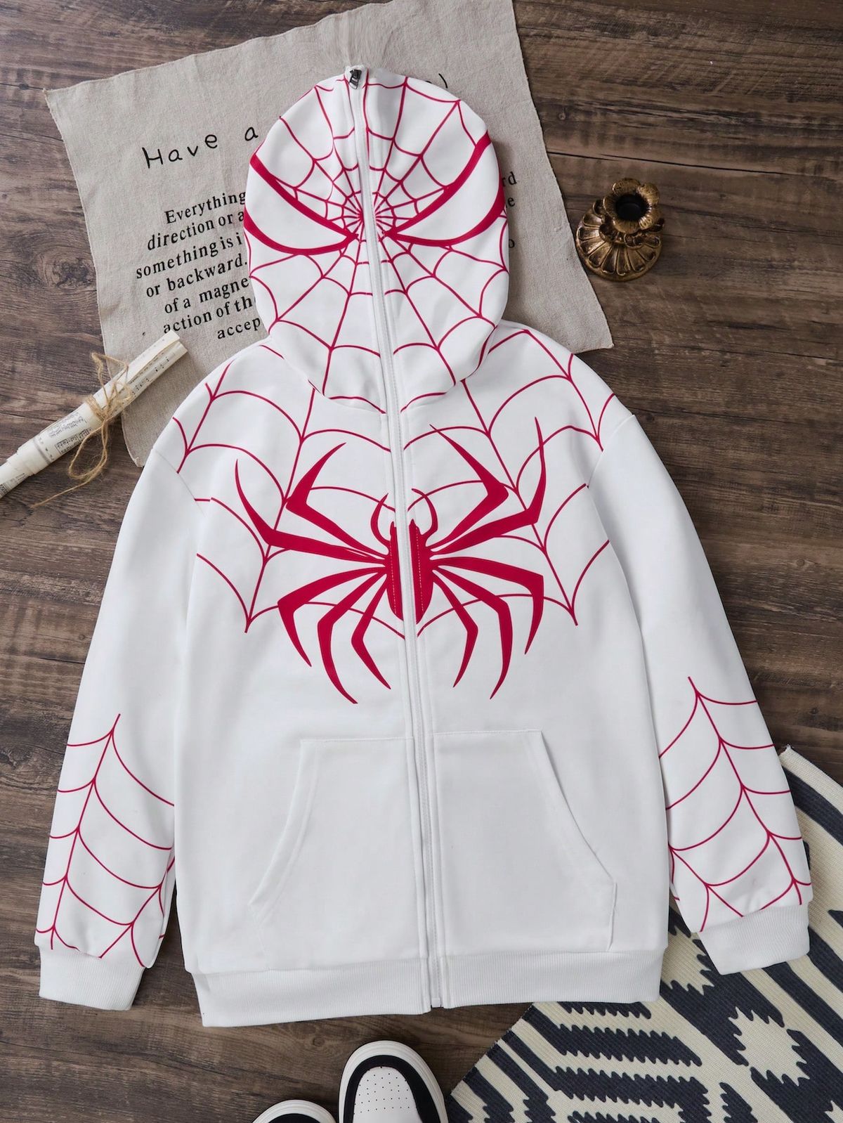 White Spiderman Hoodie