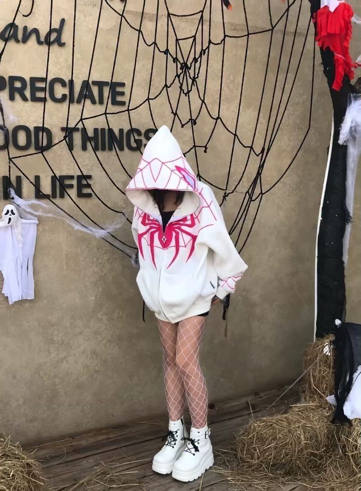 White Spiderman Hoodie