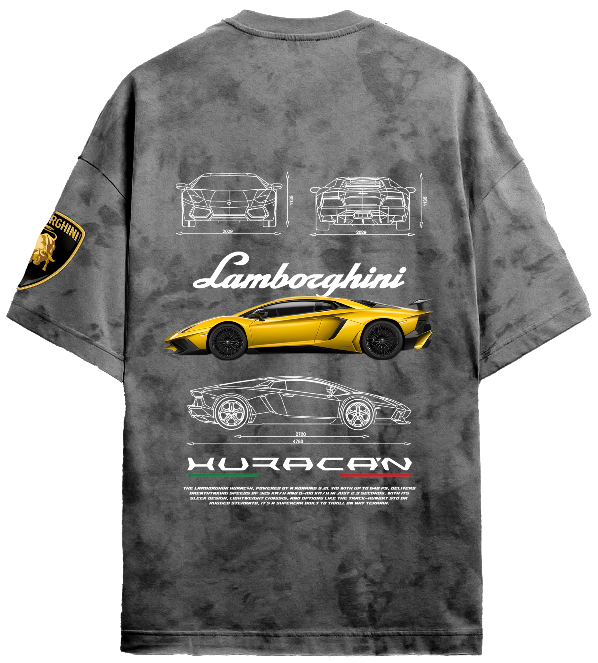 Oversized Lamborghini Huracan T-shirt