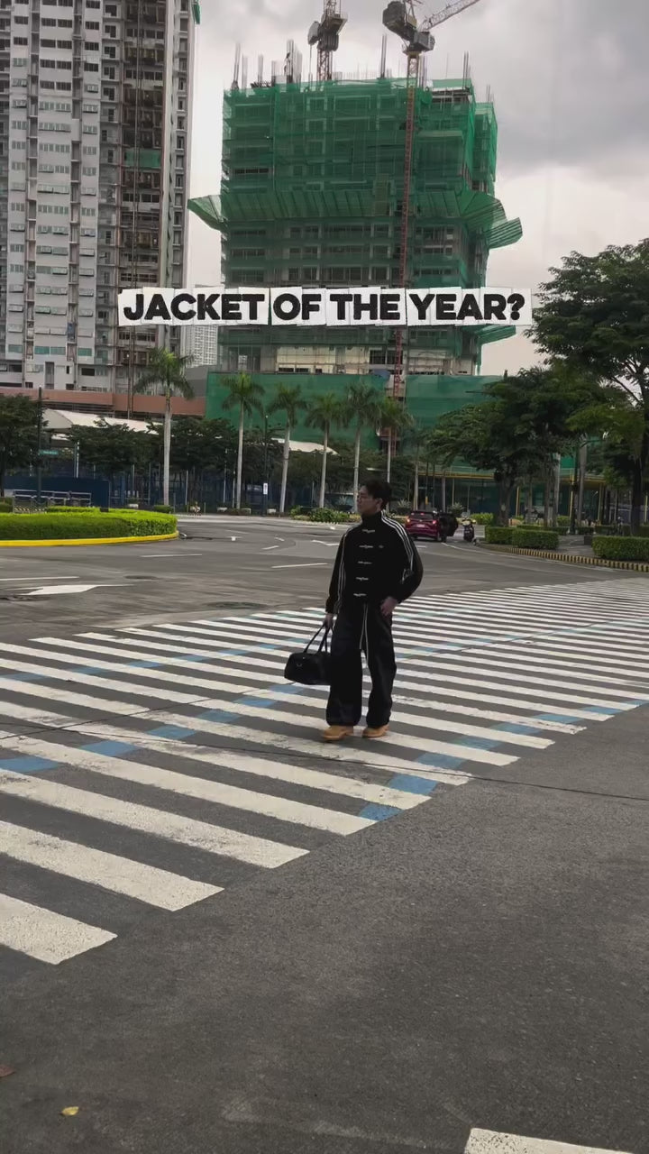 CNY-Inspired Premium Black Suede Jacket