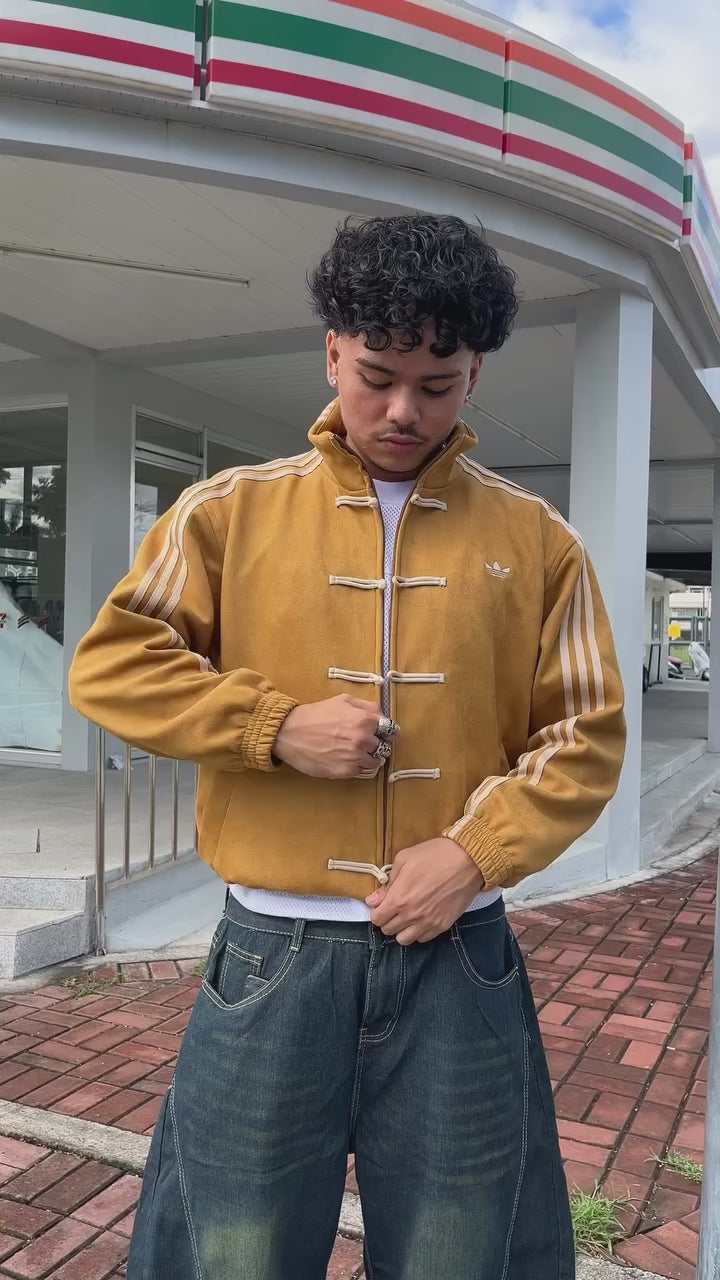 CNY-Inspired Premium Mustard Yellow Suede Jacket