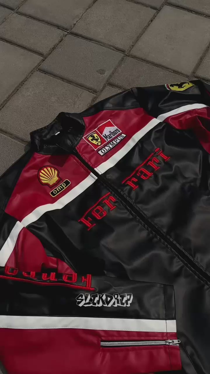 Ferrari Olympus Leather Jacket – SLIKDRIP® Limited Drop