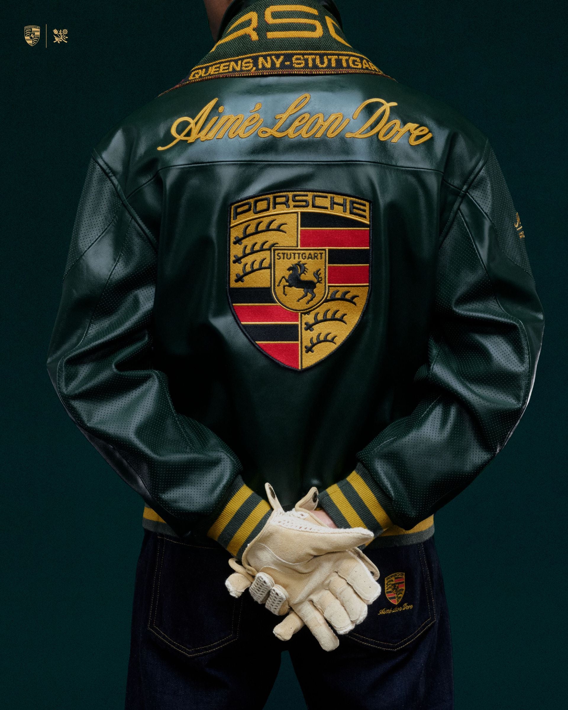Porsche Legacy Leather Jacket – Bottle Green | SLIKDRIP® Limited Drop
